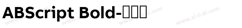ABScript Bold字体转换